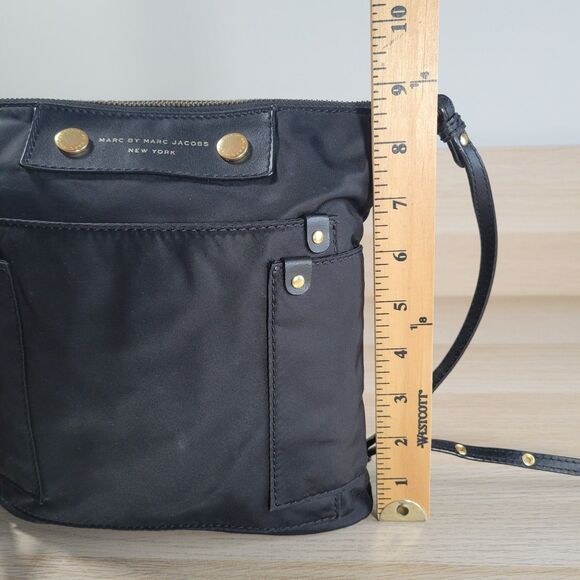 Marc By Marc Jacobs Preppy Nylon Sia Crossbody Bag Purse Black Handbag - Picture 11 of 13